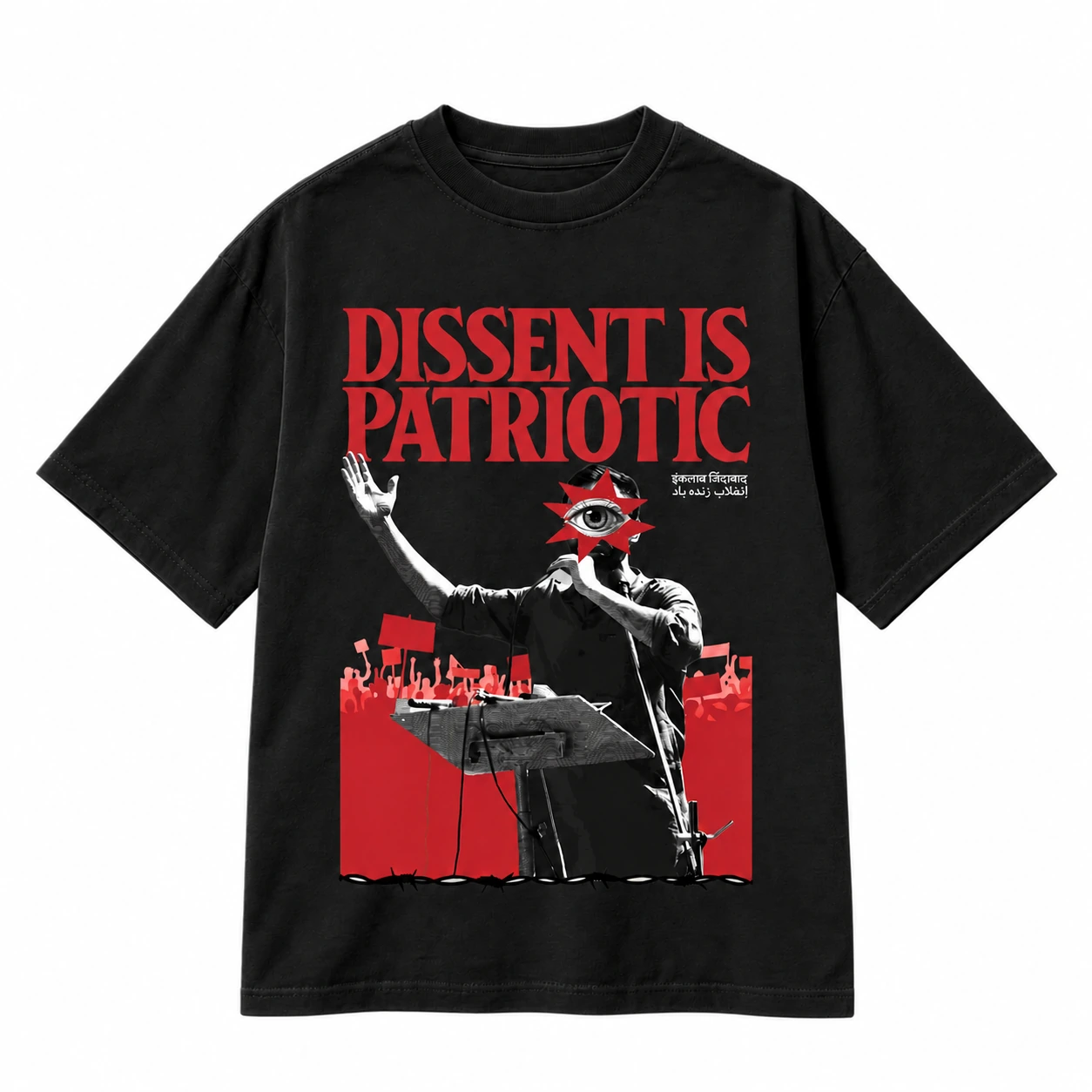 Dissent Is Patriotic Vidrohi T-shirt in black