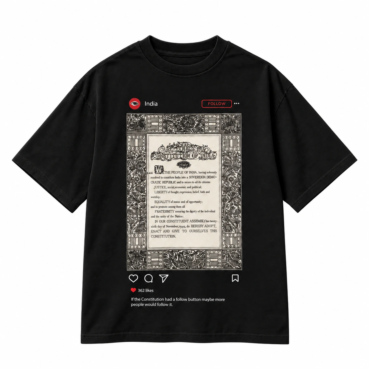We, The People Vidrohi T-shirt in black